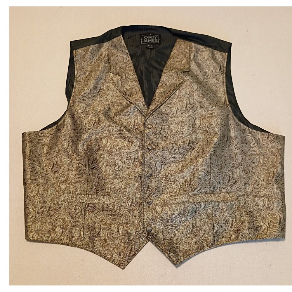 Cody James Gold Paisley Men's Dress Vest